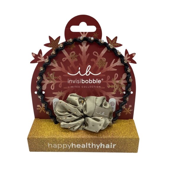 Invisibobble Sprunchie Slim Metallic Glamour Hair Tie Limited Winter Collection - Picture 1 of 3